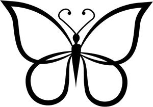 Butterfly Shape Outline Top View Comments - Butterfly Black And White, HD Png Download PNG image with transparent background