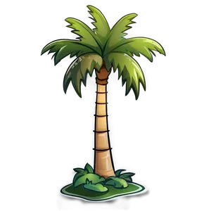 Simple Cartoon Palm Tree Png Jao PNG Image