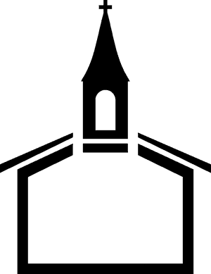 Christian Church Steeple Black Church Clip Art - Outline Of Church, HD Png Download PNG with transparent background