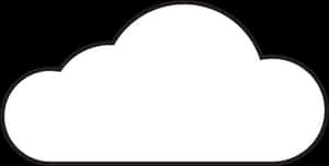 Simple Cloud Graphic PNG image with transparent background