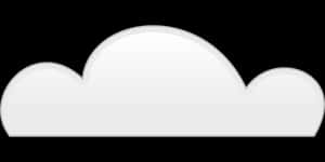 Simple Cloud Icon Black Background PNG image with transparent background