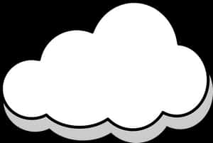 Simple Cloud Icon Black Background PNG image with transparent background