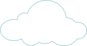 Simple Cloud Outline PNG Image