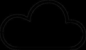 Simple Cloud Outline PNG image with transparent background