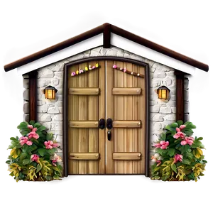 Simple Cottage Door Png Eob44 PNG Image