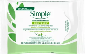 Simple Eye Makeup Remover Pads Packaging PNG Image