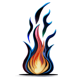 Simple Flames Outline PNG odc PNG