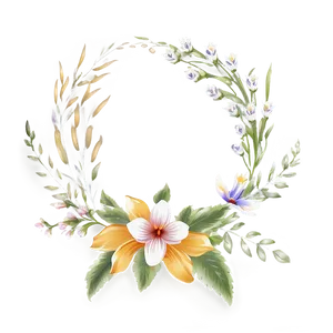 Simple Floral Emblem Png 06202024 PNG Image