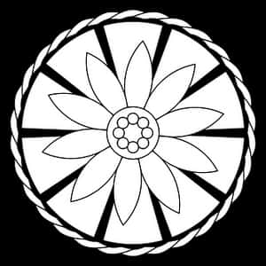 Simple Floral Mandala Design PNG image with transparent background