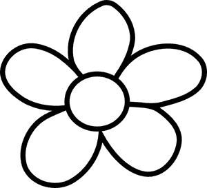 Black Flower Outline - Flower Black And White, HD Png Download PNG image with transparent background