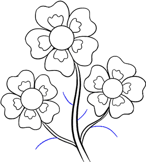 How To Draw Cartoon Flowers Easy Step By Step Drawing - Drawing Flower Images Hd, HD Png Download PNG image with transparent background
