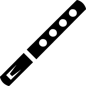 Simple Flute Icon PNG image with transparent background