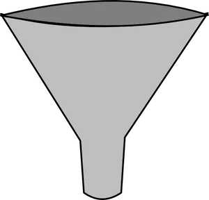 Simple Gray Funnel Graphic PNG Image