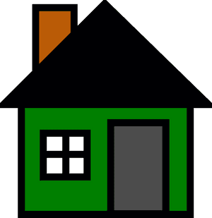 Simple Green House Vector PNG image with transparent background