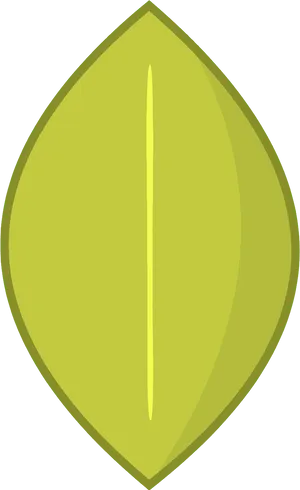 Simple Green Leaf Graphic PNG Image