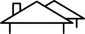 Simple House Roof Outline PNG Image