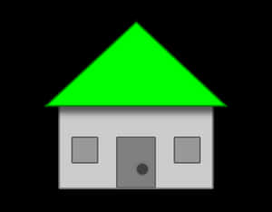 Simple Iconic House Graphic PNG image with transparent background