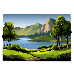 Simple Landscape Sketch PNG 9 PNG with transparent background