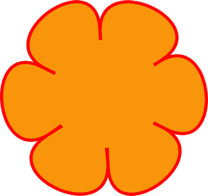 Red Flower Clipart Outline - Flower Shape Png, Transparent Png PNG image with transparent background