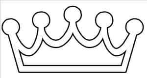 Simple Outline Crown Illustration PNG with transparent background