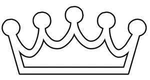 Simple Outline Crown Illustration PNG Image