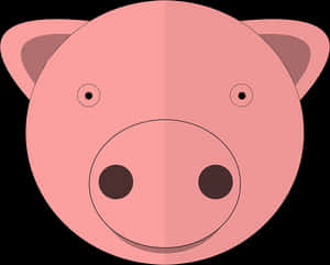 Simple Pig Vector Illustration PNG image with transparent background