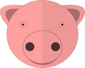 Simple Pig Vector Illustration PNG Image