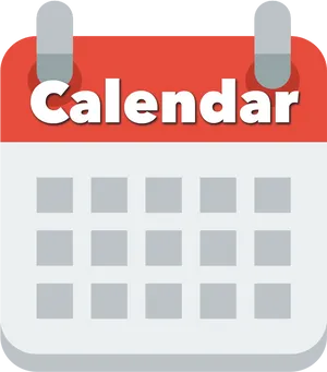 Simple Red Calendar Icon PNG Image