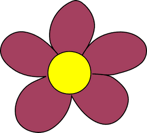 Purple Flower Svg Clip Arts - Transparent Png Purple Flower Clipart, Png Download PNG