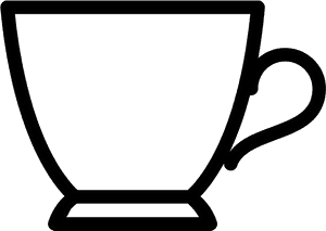 Png Black And White - Tea Cup Clipart Black And White Png, Transparent Png PNG with transparent background