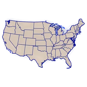 Simple Usa Outline Map Png 73 PNG Image