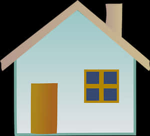 Simple Vector House Illustration PNG image with transparent background