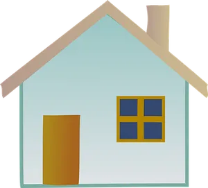 Simple Vector House Illustration PNG Image