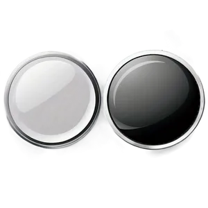 Simple White Button Graphic Png 06272024 PNG Image