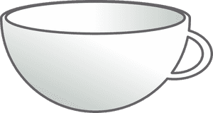 Simple White Coffee Cup Vector PNG