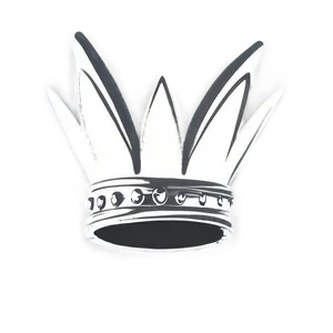 Simple White Crown Silhouette Png Hqc51 PNG Image