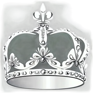 Simple White Crown Silhouette Png Wja79 PNG Image