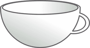 Clipart - Tea Cup Clipart Black And White, HD Png Download PNG image with transparent background