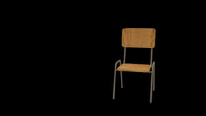 Simple Wooden Chair Black Background PNG with transparent background