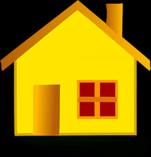Simple Yellow House Icon PNG image with transparent background