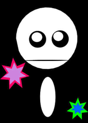 Simplified Alien Graphic PNG image with transparent background