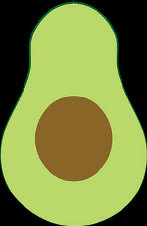 Simplified Avocado Graphic PNG image with transparent background
