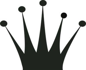 Simplified Black Crown Graphic PNG Image