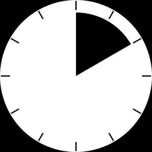 Simplified Blackand White Clock Face PNG image with transparent background