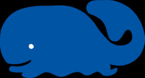 Simplified Blue Whale Illustration PNG image with transparent background