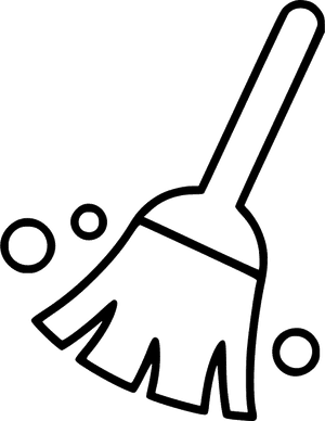 Cleaning Clean Sweep Broom - White Cleaning Icon Png, Transparent Png PNG image with transparent background