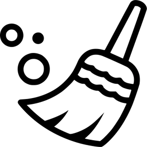 Simplified Broom Icon PNG Image