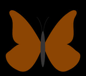 Simplified Brown Butterfly Graphic PNG image with transparent background