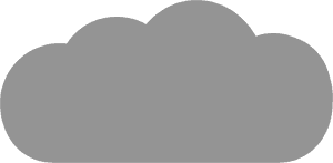 Big Gray Cloud - Grey Cloud Icon, HD Png Download PNG