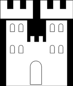Simplified Castle Drawing PNG with transparent background